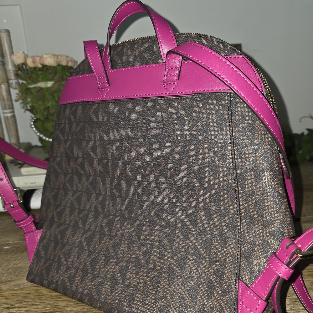 Michael Kors Dallas Medium Slim Backpack MK Signature - Picture 10 of 15